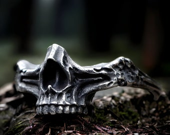 Skeleton Ring | Gothic Gift, Stainless Steel, Punk Ring, Grunge Jewelry, Skull Ring, Vampire, Witchy Jewelry, Spooky Gift, Gifts for Him/Her