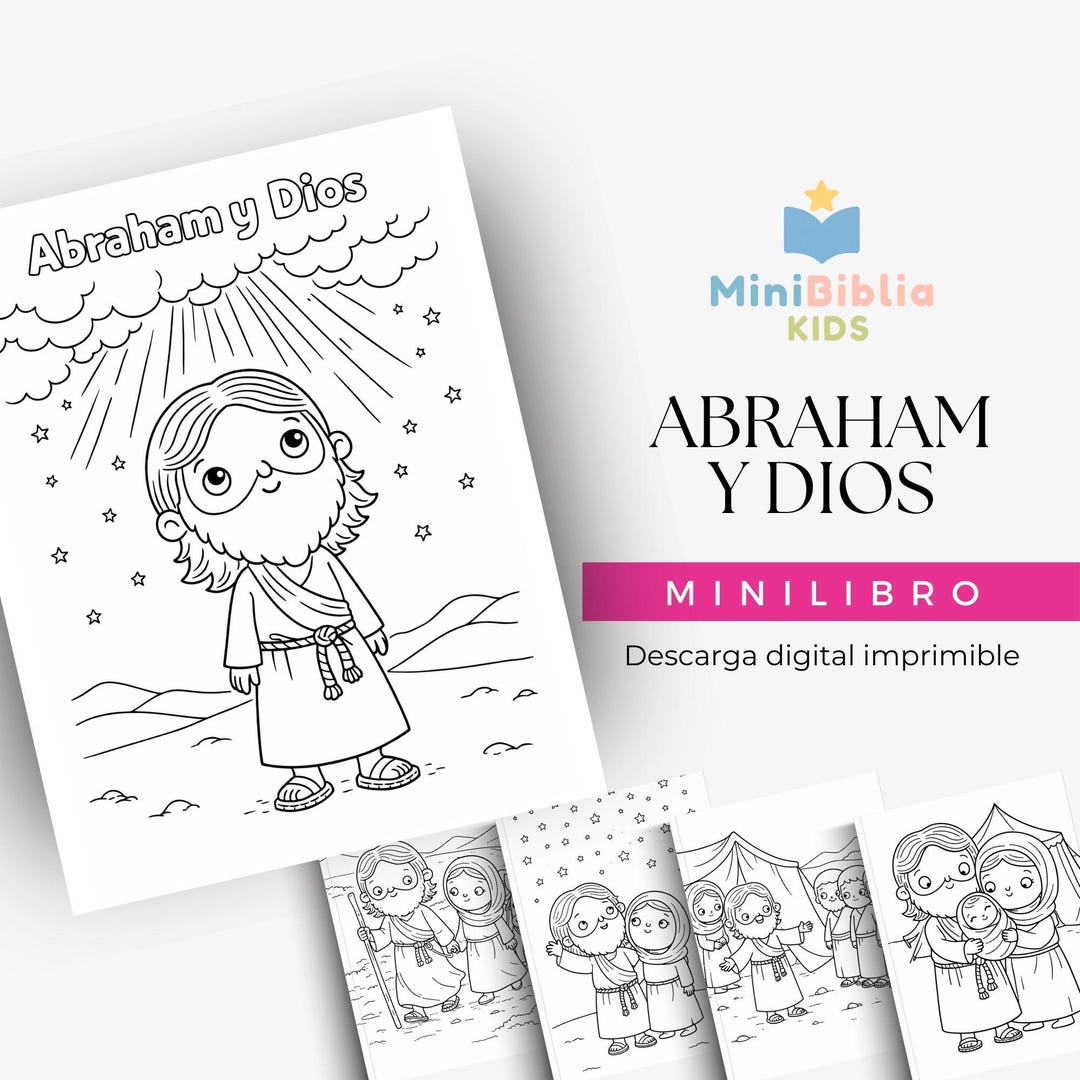 Abraham and God Printable Mini Book for Kids, Children's Bible Story to ...