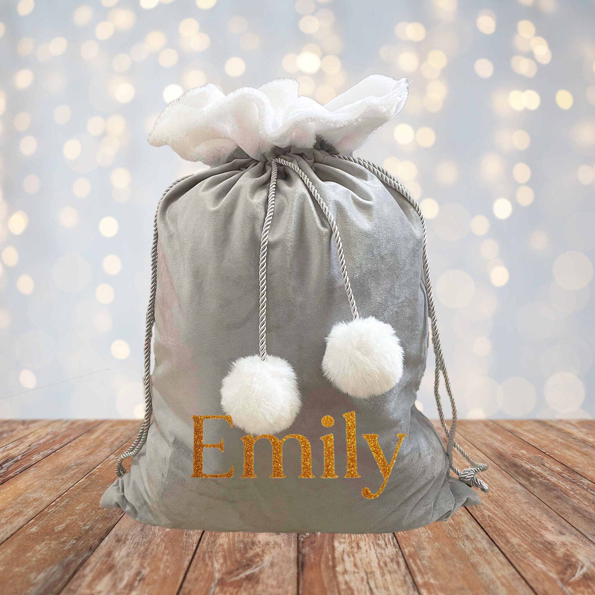Personalized Red Christmas Gift Bags, Velvet Sack Bags,christmas Sack