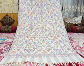 Christmas Gifts, cashmere Pashmina Scarves Shawl, Luxury Indian Embroidery Wrap, Hand Embroidered Shawl, Exclusive Shawl,