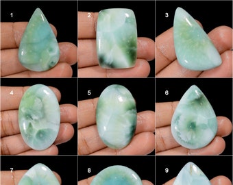 Natural Hemimorphite Cabochon Loose Gemstone For Making Jewelry Gift for Her (Stone as Picture)