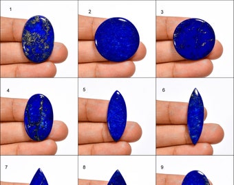 Cabochon de Lapis Lazuli naturel, pierre précieuse en vrac, pierre précieuse de Lapis, cristal de Lapis Lazuli bleu, pierre de fabrication de bijoux (Lapis Lazuli comme image)