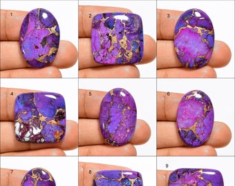 Pietra preziosa sciolta di turchese rame viola naturale cabochon Pietra preziosa sfusa di rame viola turchese Creazione di gioielli in pietra come da immagine