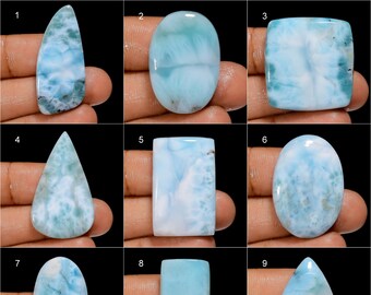 Natural Larimar Gemstone Pectolite Stone Larimar Sky Larimar Cabochon Small Larimar Pectolite Wire Wrap Larimar Pectolite Cab ( As Picture )