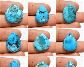 Natural Arizona Turquoise Cabochon Loose Gemstone For Making Jewelry Gift for Her (Stone As Picture)