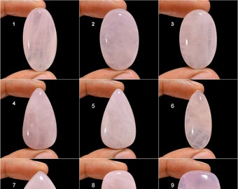 Cabochon de quartz rose pierres naturelles en vrac pierre de naissance en cristal de quartz rose pour la fabrication de bijoux cadeau pour elle (pierre comme image)