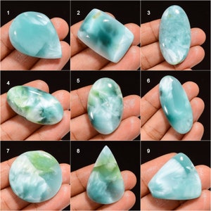 Natural Hemimorphite Cabochon Loose Gemstone For Making Jewelry Gift for Her (Stone as Picture)