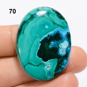 Crisocolla naturale Malachite Cabochon Cielo verde Gemma Mix Forma Crisocolla Malachite Pietra Retro piatto Malachite Crisocolla Come immagine 70. 35X26X6 mm 62Crt