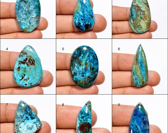 Natural Shattuckite Cabochon Loose Gemstone Shattuckite Birthstone For Making Jewelry Gift for Her (Shattuckite  as a picture)