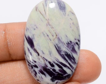 Natural Kemmererite Gemstone Oval Shape Kemmererite Cabochon Kemmererite Crystal 34X22X5 mm Size 40 Carat Stone (Kemmererite as picture