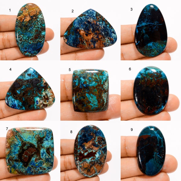 Natural Azurite Cabochon Azurite Crystals Good Quality Azurite Cabochon Blue Azurite Stone Azurites (Stone As Picture