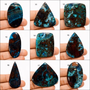Cristalli di azzurrite cabochon di azzurrite naturale Cabochon di azzurrite di buona qualità Pietra di azzurrite blu Azzurriti pietra come immagine immagine 2