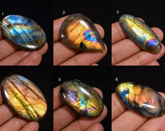 Labradorite Cabochon Natural Oval Pear Shape Labradorite Gemstone Labradorite Crystal For making Jewelry Gift For Her (As seen as picture)