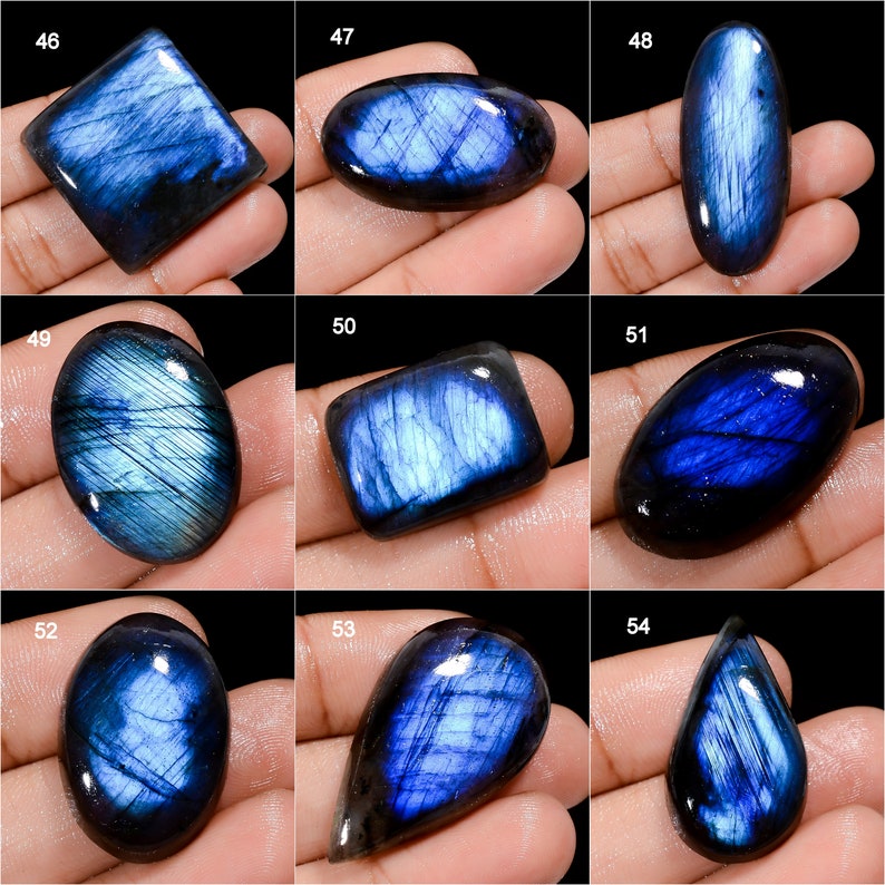 Natural Blue Labradorite Cabochon Blue Fire Labradorite Crystal Loose Gemstone Birthstone For Jewelry Making Stone Stone As Picture image 6