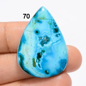 Natural Chrysocolla Malachite Cabochon Green Sky Gemstone Mix Shape Chrysocolla Malachite Stone Flat Back Malachite Chrysocolla As picture 70. 34X24X5 mm 30Crt