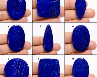 Cabochon de lapis-lazuli naturel, pierre précieuse non fixée, pierre précieuse de lapis, cristal de lapis-lazuli bleu, pierre de fabrication de bijoux (lapis-lazuli comme photo)