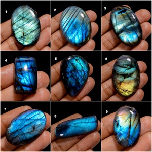 Labradorite Cabochon Multi Natural Labradorite Crystal Loose Gemstone Birthstone For Making Jewelry Gift For Her (Stone As picture)