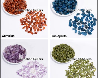 Natural Cabochon Chunks Raw Chunks Non Polished Good Quality Tinny Chunks Raw Stones Chips Gemstone Chips Small Chunks (Chunks as picture