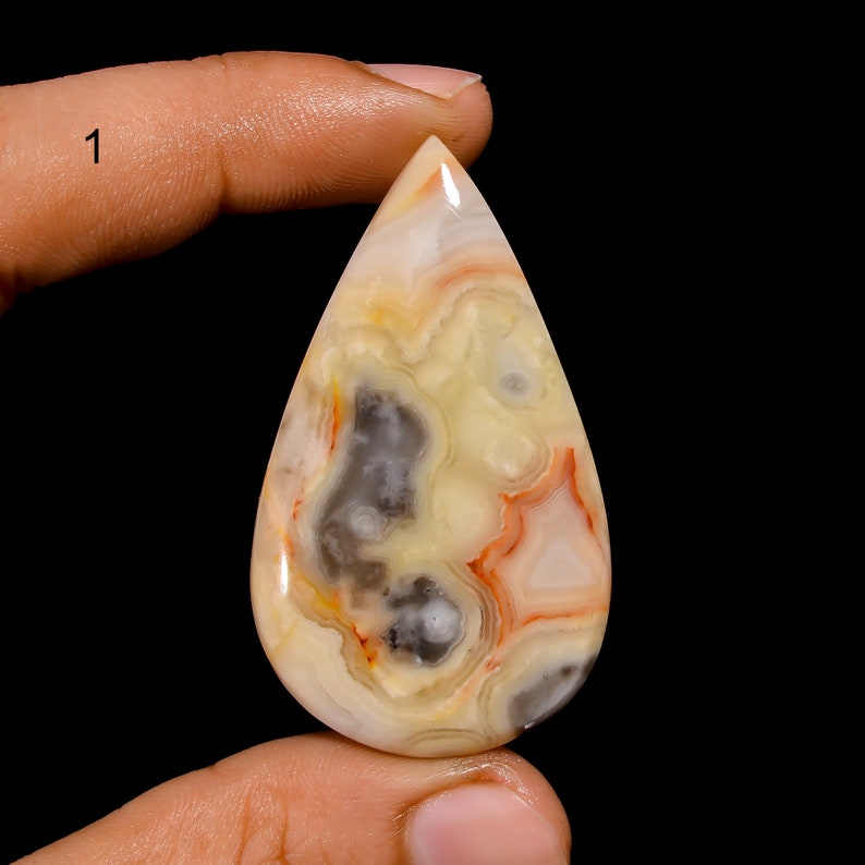 Natural Crazy Lace Agate Cabochon, Loose Gemstone, Crazy Lace Crystal, Crazy Lace Gemstone, Jewelry Making Stone, Gift For Her image 2