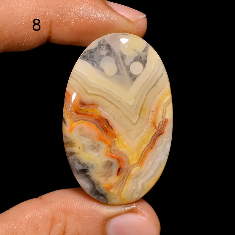Natural Crazy Lace Agate Cabochon, Loose Gemstone, Crazy Lace Crystal, Crazy Lace Gemstone, Jewelry Making Stone, Gift For Her image 9