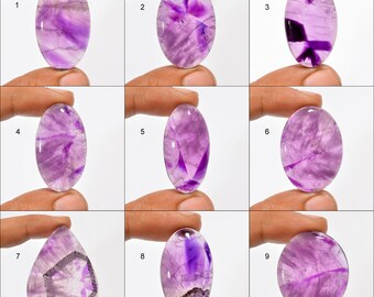 Amethyst Cabochon Natural Trapiche Amethyst Loose Gemstone Jewelry Making Amethyst Crystal Gift for Her