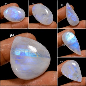 Cabochon in pietra di luna arcobaleno naturale, cristallo di pietra di luna, pietra preziosa sciolta pietra di luna di fuoco blu per realizzare gioielli regalo per lei come immagine immagine 8