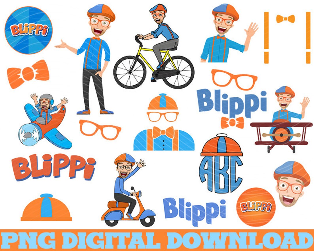 Blippi Png Bundle Happy Birthday Blippi Png Blippi - Etsy