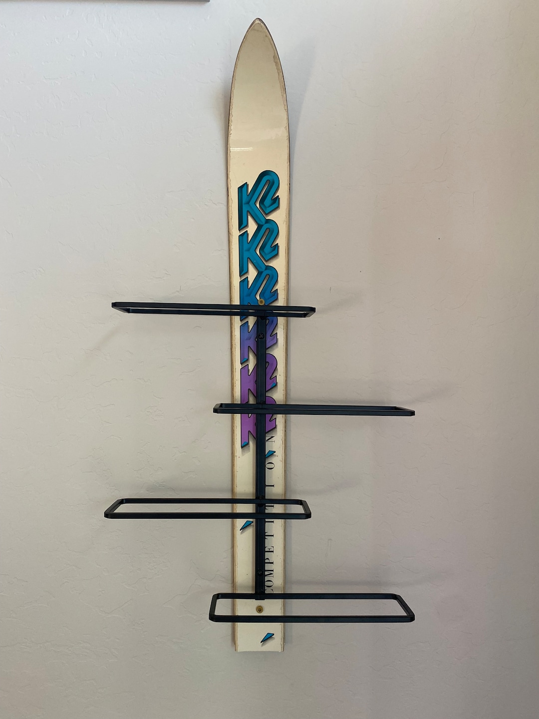 Old School Ski Wine Rack Etsy