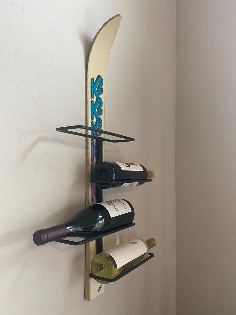 Old School Ski Wine Rack Etsy