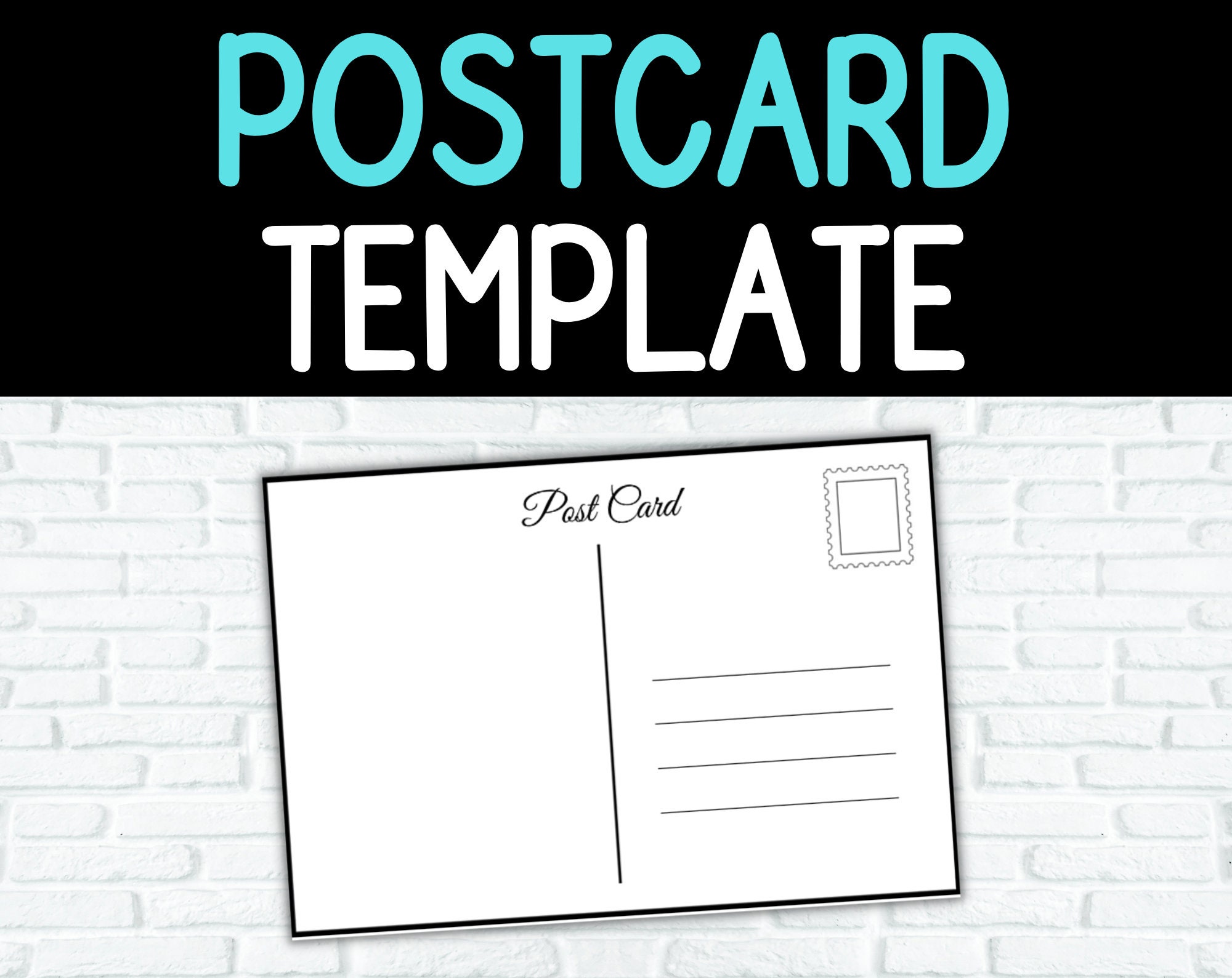 Postcard Template - Etsy
