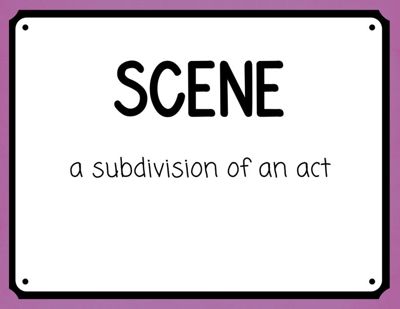 Elements of Drama Poster Set for ELA classrooms