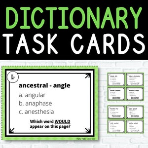 Competenze del dizionario ELA TASK CARD (set di 25)