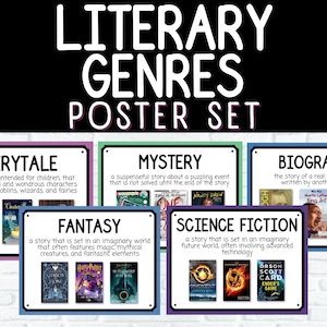 Literary Genre Posters (set of 18)