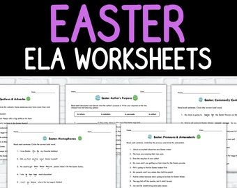 Conjunto de hojas de trabajo de ELA de Pascua (7 hojas de trabajo)