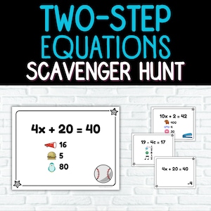 Two-Step Equations SCAVENGER HUNT