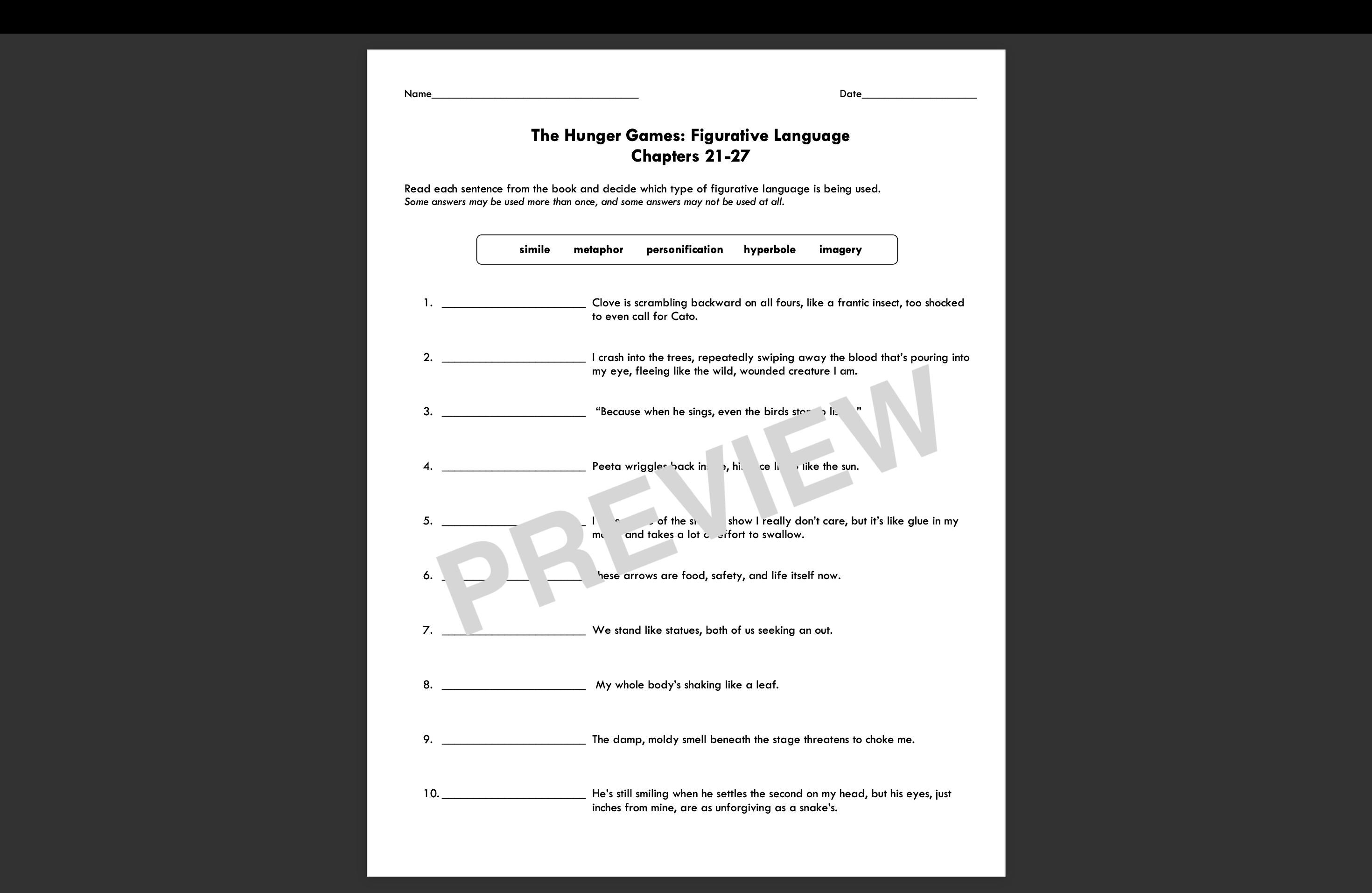 Figurative Language Activity Worksheets and Assessments - Classful, image size:2940x1912