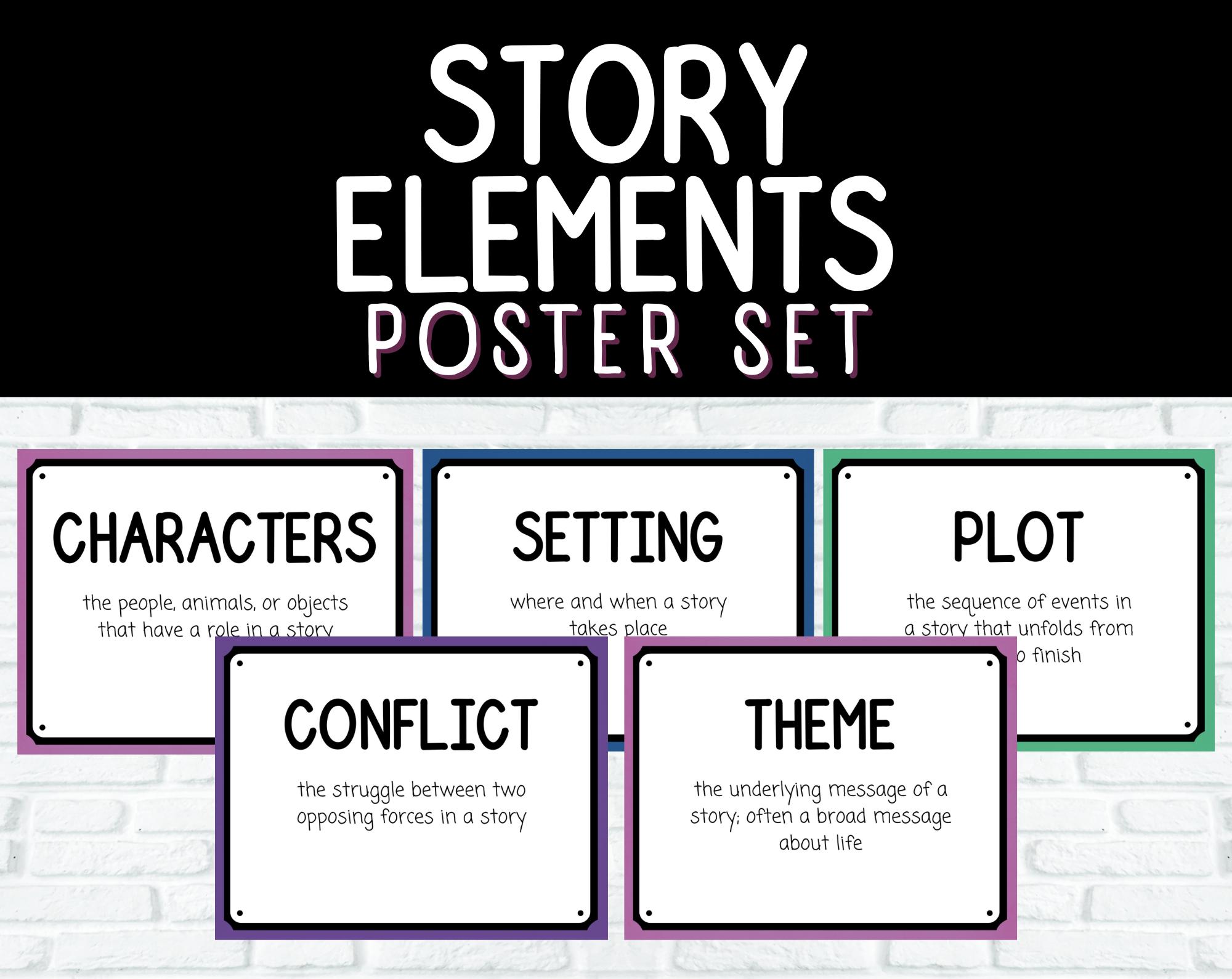 story-elements-posters-etsy