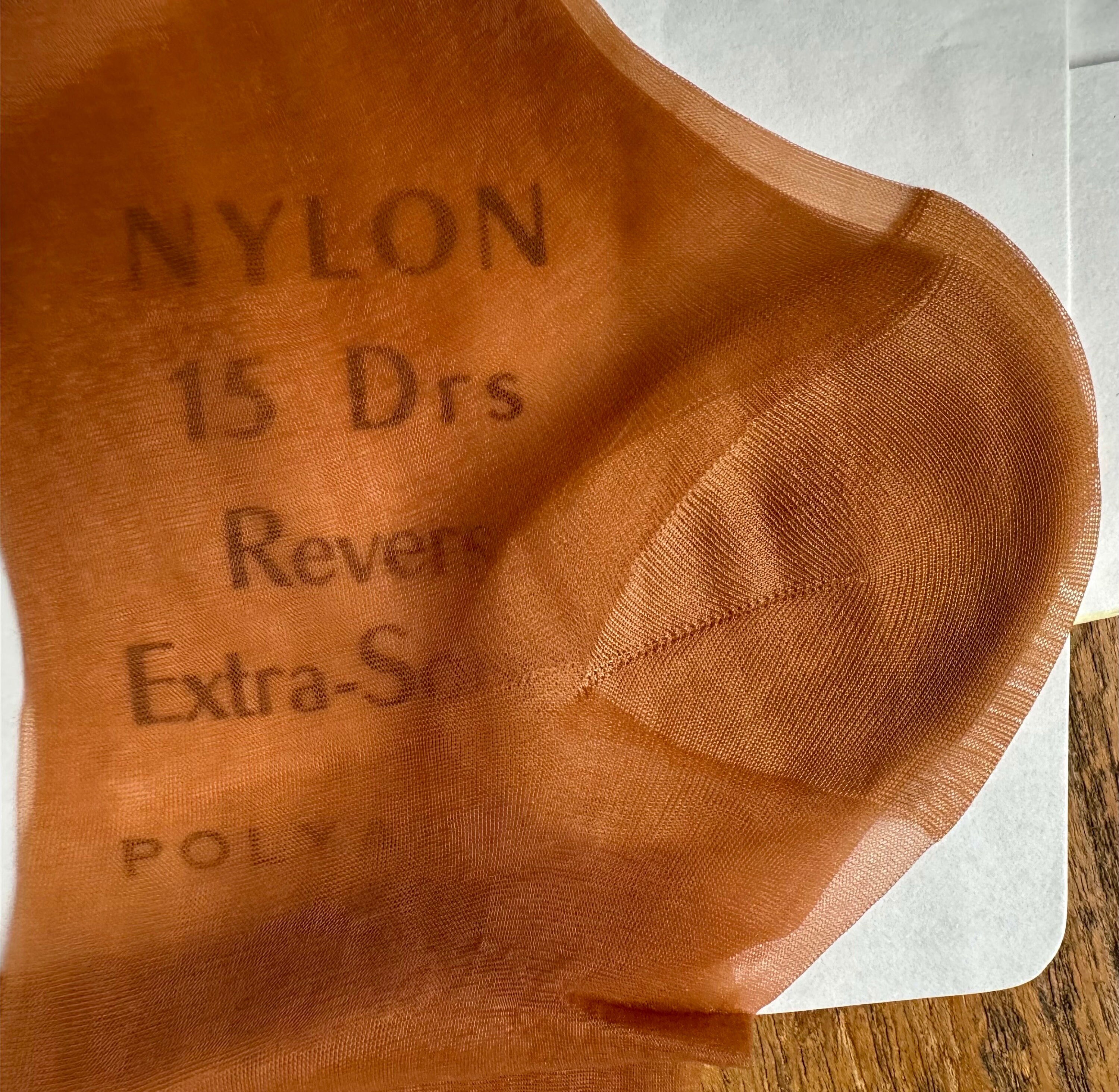 Bas Nylon MONIQUE Couleur Chair - Taille 3 (9½) - French Vintage - Neuf Avec étiquettes - Sans Couture