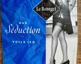 Vintage kousen jarretelgordel nylon kousen Le Bourget