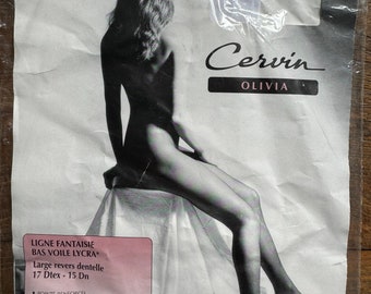 Nylon Stockings RHT White Suspender Stockings Cervin