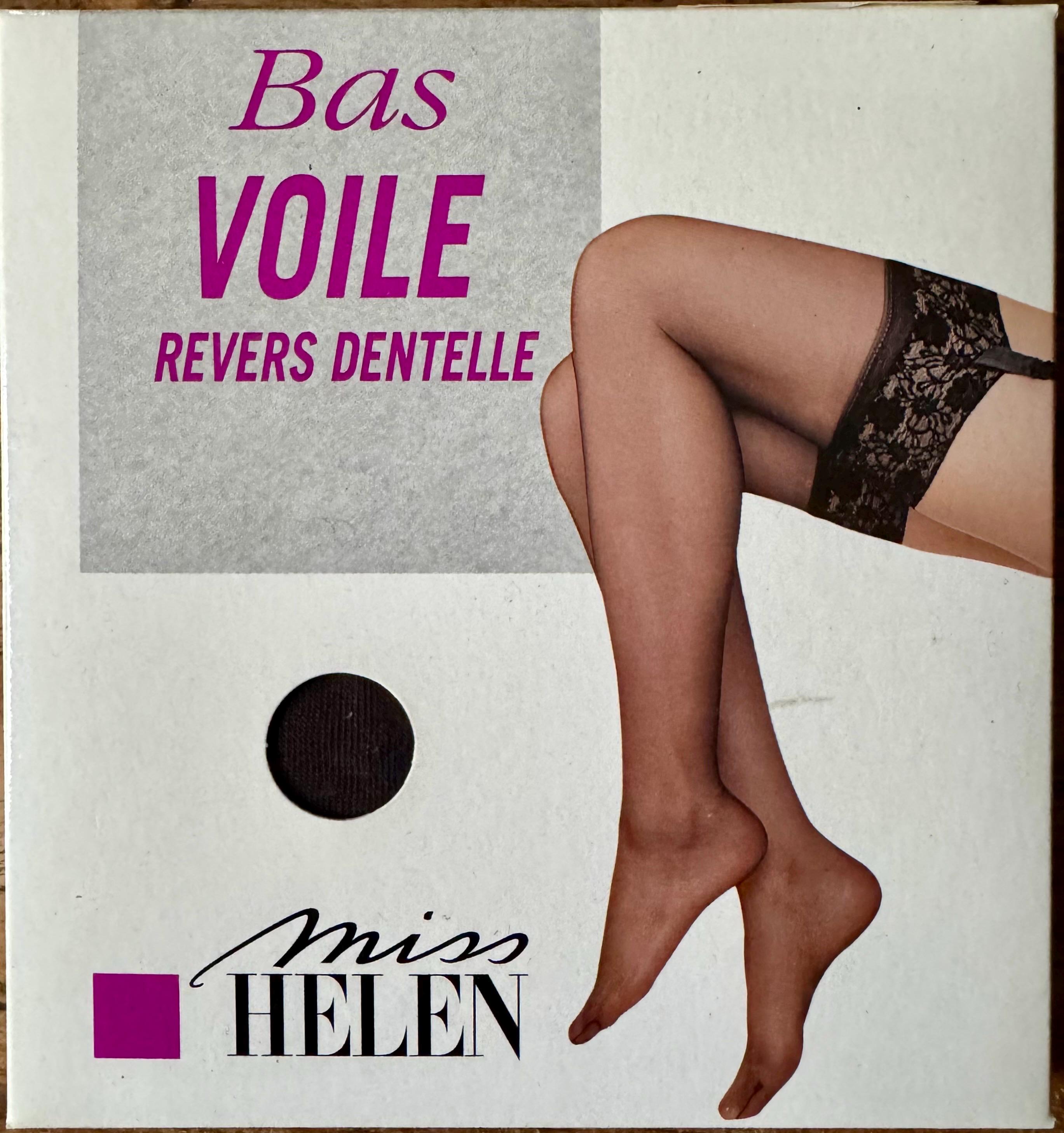 Bas Voile Miss Helen Pour Porte-jarretelles - Taille 1, Noir, Polyamide - Neuf Avec étiquettes