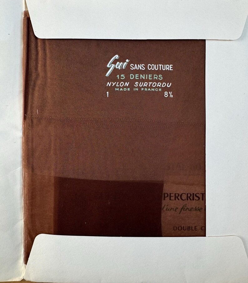 Bas Nylon Vintage Bergère De France - Taille 3, Beige, Couture Renforcée, Paire Neuve Avec étiquettes