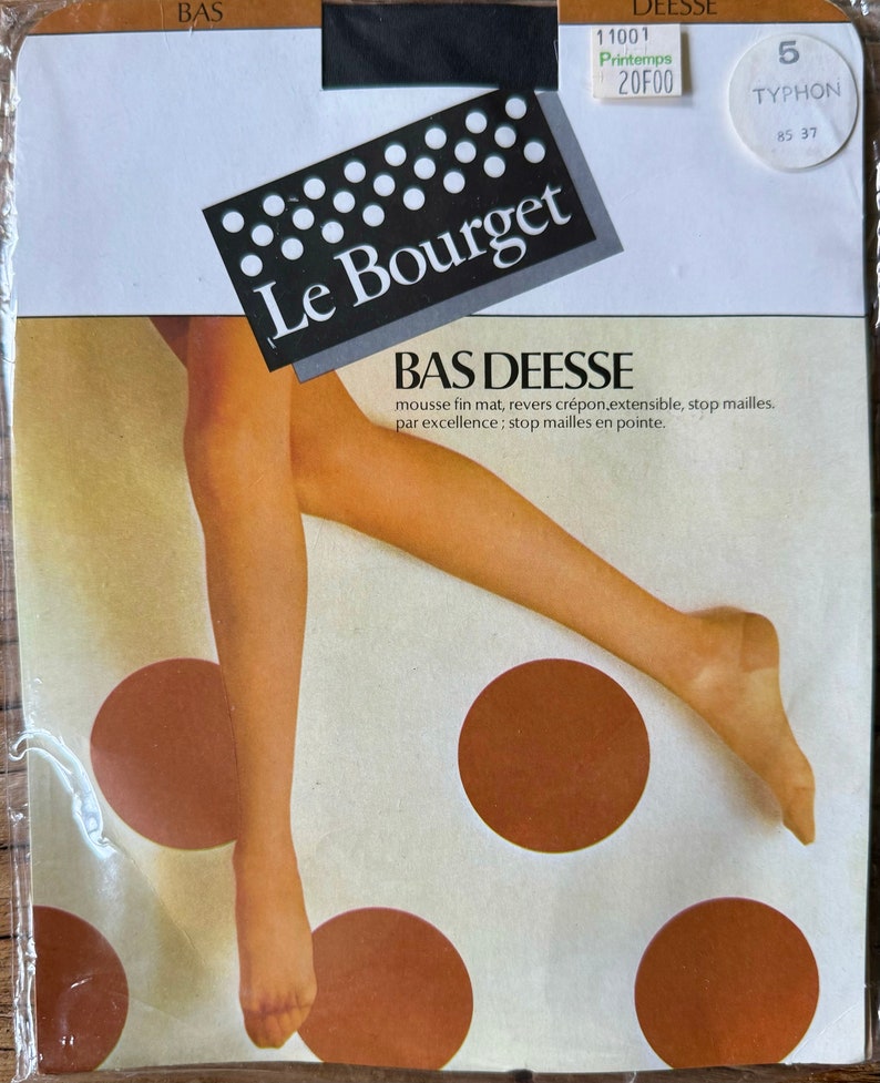 Bas Nylon Vintage Le Bourget T3 – Noirs, Style Jarretelle (fabriqués En France)