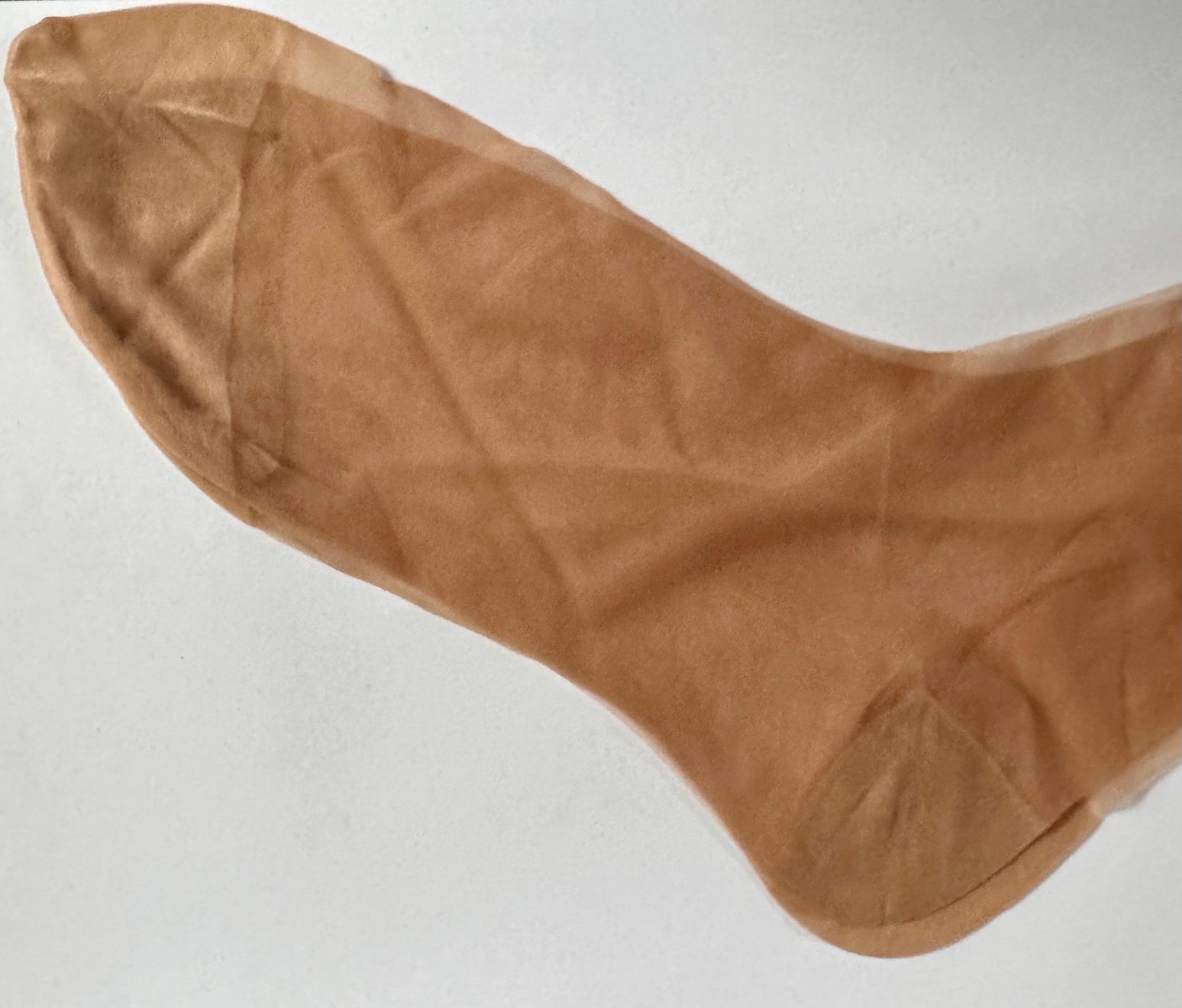 Paire De Bas Nylon Vintage JEUNESSE, Beige, Taille 2, Pointe Renforcée - Neuf Avec étiquettes