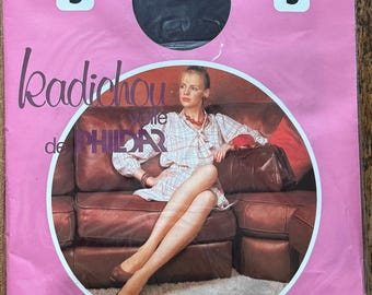 Vintage-Strumpfhose aus transparentem Kadichou-Strumpf von Phildar Pantyhose