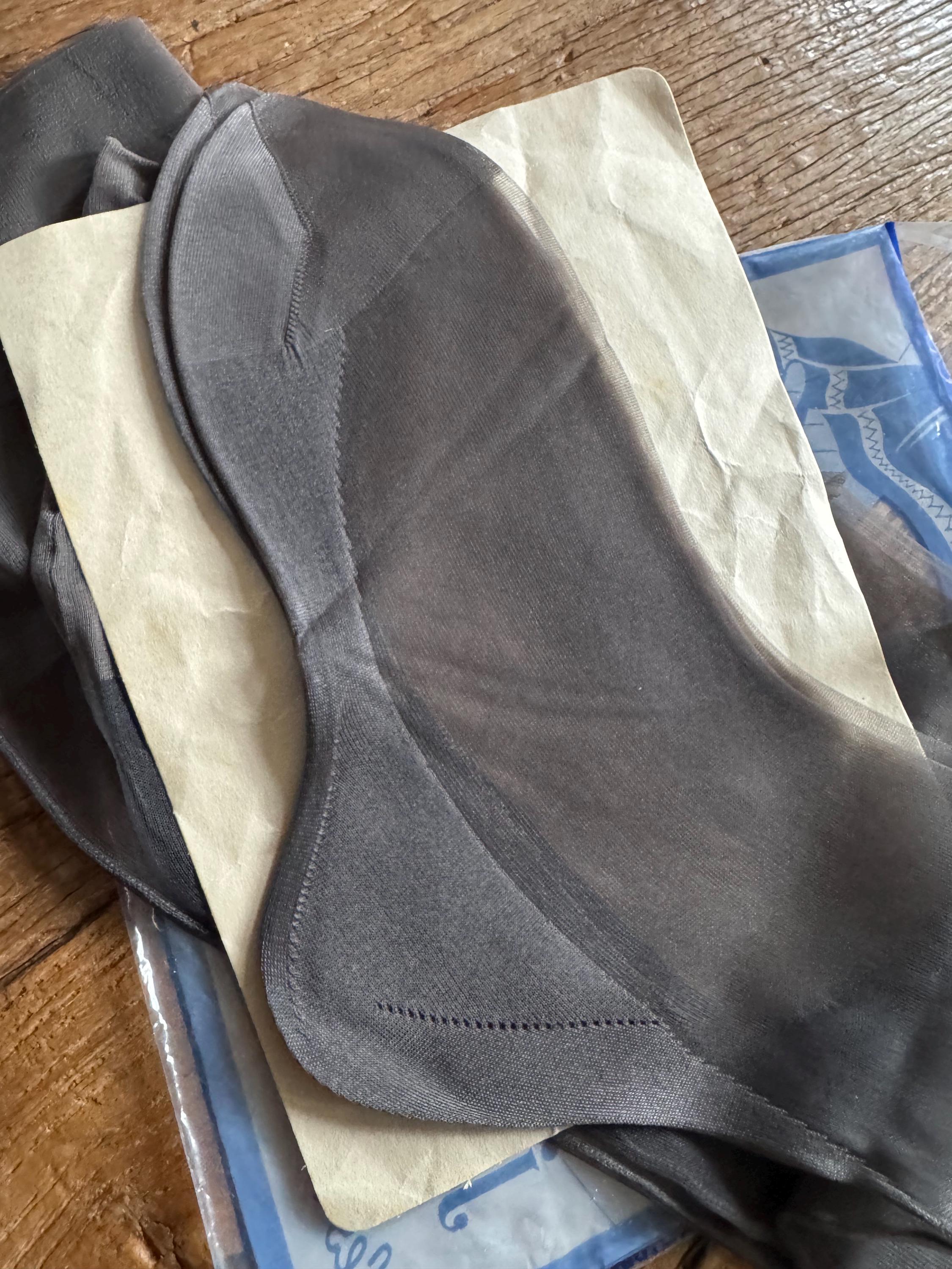 Bas Nylon Vintage Maryland - Taille 1, Couleur Marron, Pour Porte-jarretelles - Femme, Fabrication Française