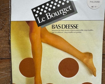 Bas Vintage Porte-Jarretelles Nylon RHT Stockings Le Bourget