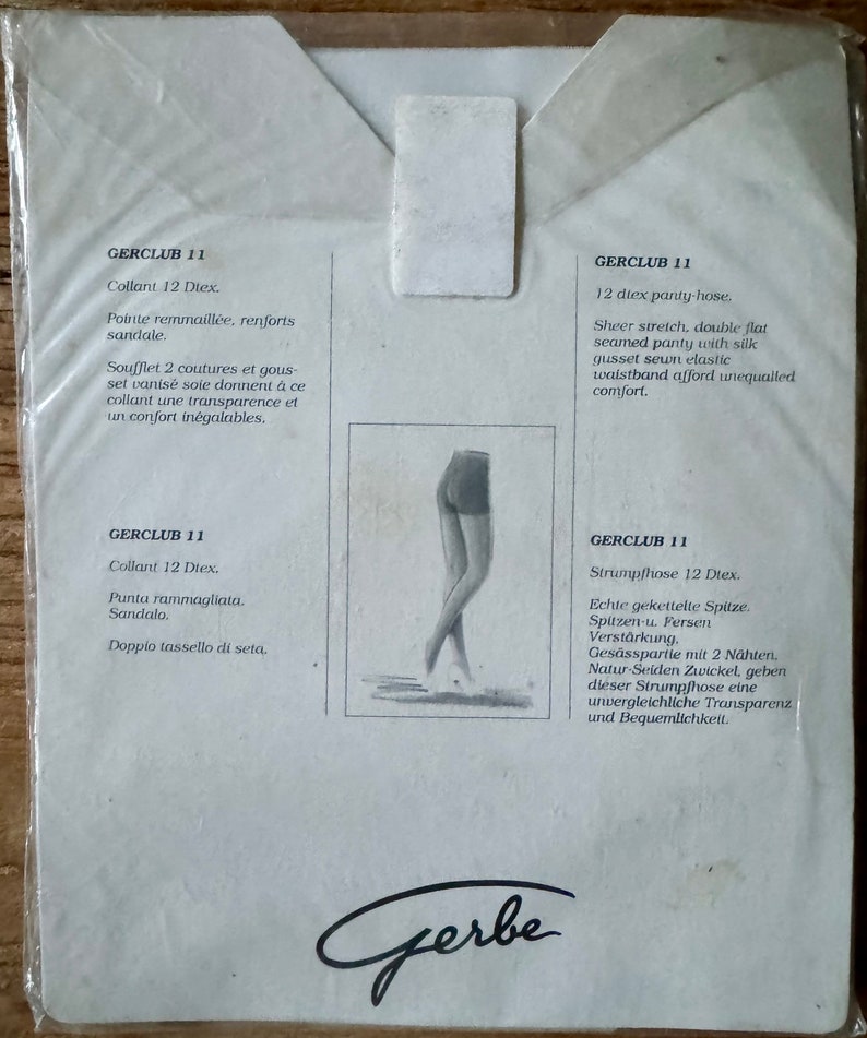 Collant Nylon Vintage RHT Pantyhose Gerbe Ivoire image 3