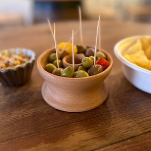 Handcrafted Wooden Aperitif Dish / Olive Bowl - Each Piece Unique