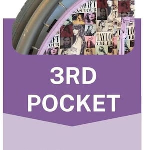 Optional 3rd pocket add-on to Wheelbag Listing - 1 side. Add more storage. Great for a jacket, lap blanket, binder or a larger device